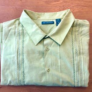 👕(SALE) MENS CUBAVERA 4X EMBROIDERED LINEN SHORT SLEEVE SHIRT (FREE SHIPPING)